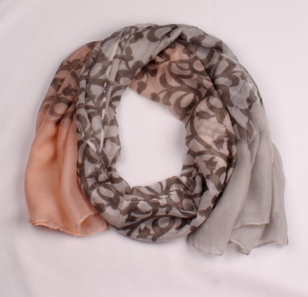 Printed  scarf multi pink Style:SC/4292/PNK image 0